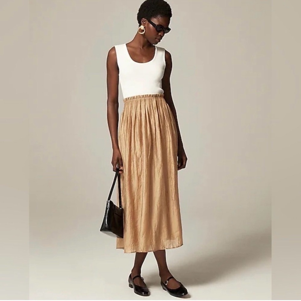 J.Crew Gathered -waist Mixy Dress Size L